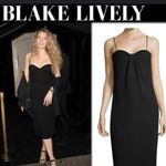 Brandon Maxwell cocktail party Black Silk Halter Bustier Sheath Dress 6 / small Photo 4