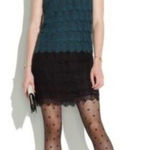Madewell NEW Broadway & Broome Peacock Feather Black Lace Flapper Dress Photo 0