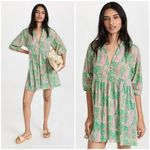 Ba&sh 💕💕 Odeon Robe Dress ~ Vert Green Paisley Print Large Photo 4