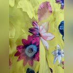 Anthropologie NWT  Floral Silky Tie-Front Strapless Yellow Maxi Dress Size XL Photo 6