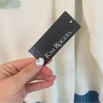 kim rogers New with tags  Cream and Blue Blouse with Scenic Print Photo 4