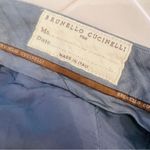 Brunello Cucinelli  Slate Blue Low waist Chino Pants Photo 3