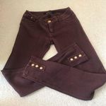 Kitson Dark Purple and Gold Button Leggings Sz 27 Photo 0
