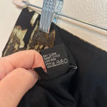 Ectetera Womens Wool Silk Skirt Geometric Animal Print Unique Black Green Size 6 Photo 5