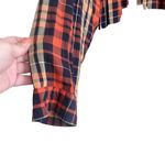 Cato Women Top 18/20W Orange Plaid Button Up Rayon Muted Tones Western Cowgirl Photo 4