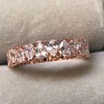 Pandora 14k Rose Gold Plated Alternating Sparkling Band Ring CZ US 7 Photo 4