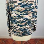 The Upside Sid Camo Print French Terry Crewneck Sweatshirt Green Size XS Photo 3