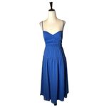 TALULAH La Maison  Dress Womens Small Blue And‎ Black Polka Dot Sorrento Midi Photo 2