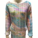 cj banks Womens X Multicolored Striped Long Sleeve Tunic Top Photo 0