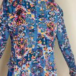 Anthropologie Pilcro Top Pullover Long Sleeve Thermal Damask Floral Kaleidoscope Photo 5