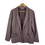 Maurice's Houndstooth Open Front Blazer Size XXL Knit Jacket Fall Layering Office Photo 1