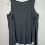 Lovemarks Navy/Gray Cold Shoulder Waffle Top Size L Photo 5