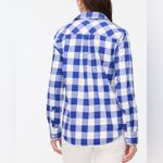 J.Crew Blue Plaid Button Up Flannel Shirt Sz.S NWT Photo 1