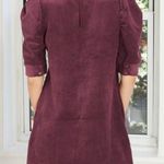 Who What Wear Corduroy Puff Short Sleeve Mini Dress Wine Tasting Size Small Photo 2
