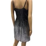 Iris Black Silver Sequin Spaghetti Strap Fully Lined Zip Back Mini Dress Large Photo 5