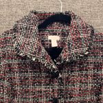 Chico's Womens Tweed Blazer Size L Or 2 Career Professional Executive Timeless Photo 1