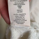 Free People  No Frills Ivory Lace Inset Oversized Asymmetrical Sweater W-775 Sz S Photo 10