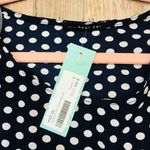 Stitch Fix NWT Navy blue/white polka dot West Kei  blouse size small Photo 5