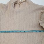 Free People Cream Crepe Mock Neck Puff Sleeve Blouse Lightweight Stretch EUC SzS Photo 7