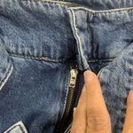 H&M Divided Size 2 Paper Bag Jeans High Rise Tapered Leg Self Tie Ridged Women’s Blue Photo 5