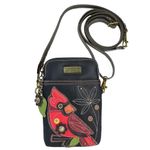 NEW Chala Cardinal Black Cellphone Crossbody Handbag Convertible Strap Photo 9