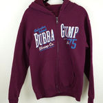 Bubba Gump Shrimp Co Hoodie Zip-Up Sweatshirt Galveston Island Size S Maroon Photo 0