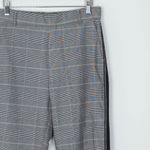 ZARA  Side Stripe Black‎ White Plaid Cropped Trouser Pants Womens Size Medium Photo 2