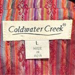 Coldwater Creek  Brocade Striped Button Front Jacket Maroon Red‎ Purple  Large Photo 6