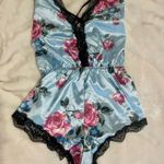 Floral silky Teddy lingerie Large Romper bodysuit Multiple Photo 0