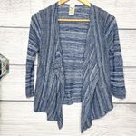 Faded Glory  Blue & White Boho Lightweight Open Front Cardigan Size Small Photo 4