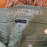 American Eagle EUC AEO green, stretch Jean shorts Photo 3