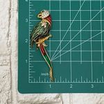 Vintage Unsigned Enamel Parrot Bird Brooch NOS Red Photo 4