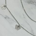Dainty Butterfly 2 Piece Chain Link Belt Size XS Small S ✨ Silver Photo 3