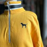 PINK - Victoria's Secret PINK Victoria Secret Yellow Mock Zip Neck Sweatshirt Small Photo 1