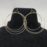 A New Day  NWT 3 Hoop Gold Tone Dangle Hoop Earrings Photo 4