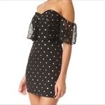 Lovers + Friends  Revolve Lush Strapless Dress in Black Gold Polka Dot size Small Photo 3