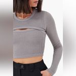 4th & Reckless Gabriella Two Piece Long Sleeve Ribbed Crop Top X Photo 2