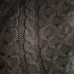 Aran Shawl Wrap With Pockets Black Cable Photo 10