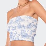 Edikted  Delft Print Strapless Tube Top Photo 1