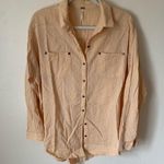 Free People Seersucker Peach Top Photo 1