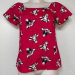 Wrangler 100% Cotton Western Floral Cow Print Pink Top Size L Photo 0