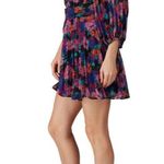 La Maison Talulah SWEET TALK Floral Chiffon Mini Dress Size Small Black Photo 1