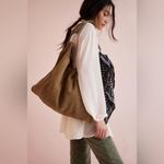 Free People NWT Bobbi Slouch Suede Tote In Light Sand Photo 5