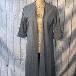 Vintage Alden Kashions Long Gray 3/4 Sleeved Cardigan Size M Photo 2