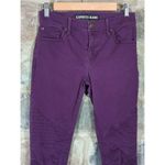 EXPRESS Jeans Legging Mid Rise Pants Purple Woman's Size 2 Moto Skinny Photo 1