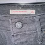 Levi's  721 Black Wash Denim High Rise Distressed Skinny Jeans size 25 Photo 1