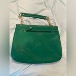 Olivia & Joy Kelly Green Faux Leather Handbag Purse Gold Hardware. Zipper Accent Photo 1