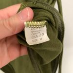 Forest Green Lattice Lace Up Long Sleeve Jersey Knit Body Suit Size M Size M Photo 5