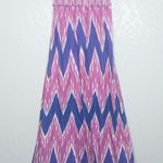 ZARA  Purple & Pink Geometric Smocked Strapless Maxi Dress Size XS Photo 0