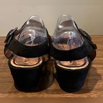 Tamaris Black Suede Scaled Snakeskin Print Wedge Heels, Size 38 Photo 5